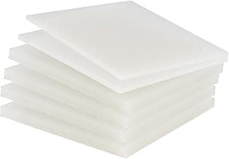 PP Polypropylene Sheet Plate Thickness 3mm-20mm Hard Sheet PVC Plate PP PE Sheet (200mm * 250mm * 3mm * 15 Pieces)