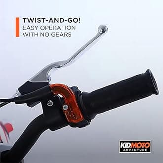 49cc Kids Mini Dirt Bike, Beginner Friendly - Easy Twist & Go Throttle, Simple Pull Start, 28MPH, Disc Brakes, Safe & Fun for Young Riders