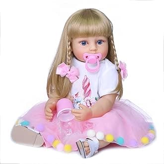 Collectible Lifelike Reborn Baby Dolls Full Body Silicone Vinyl 22 Inch 55cm Realistic Newborn Girl Doll Cute Beauty Bebes Silicona Baby Reborn Toy Gifts for Kids Age 3+