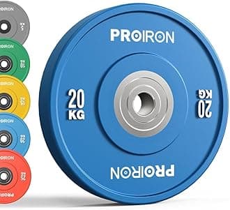 PROIRON 2" Olympic Bumper Plate Rubber Weight Plates with Steel Hub Color Rubber plate for Weight Lifting and Strength Training 5KG 10KG 15KG 20KG