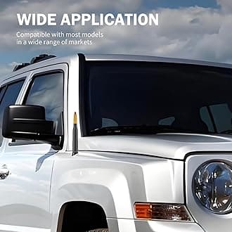 Car Bullet Antenna with 13 Car Antenna Replacement Accessories,Truck Antenna Decoration Compatible with Chevrolet Dodge Toyota GMC Jeep Ford (Gold)