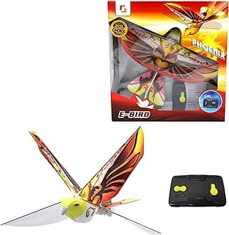 MukikiM eBird Orange Phoenix - 2016 Creative Child Preferred Choice Award Winning Flying RC Toy - Remote Control Bionic Bird (Newest 2.4GHz Version Featuring USB Charging)